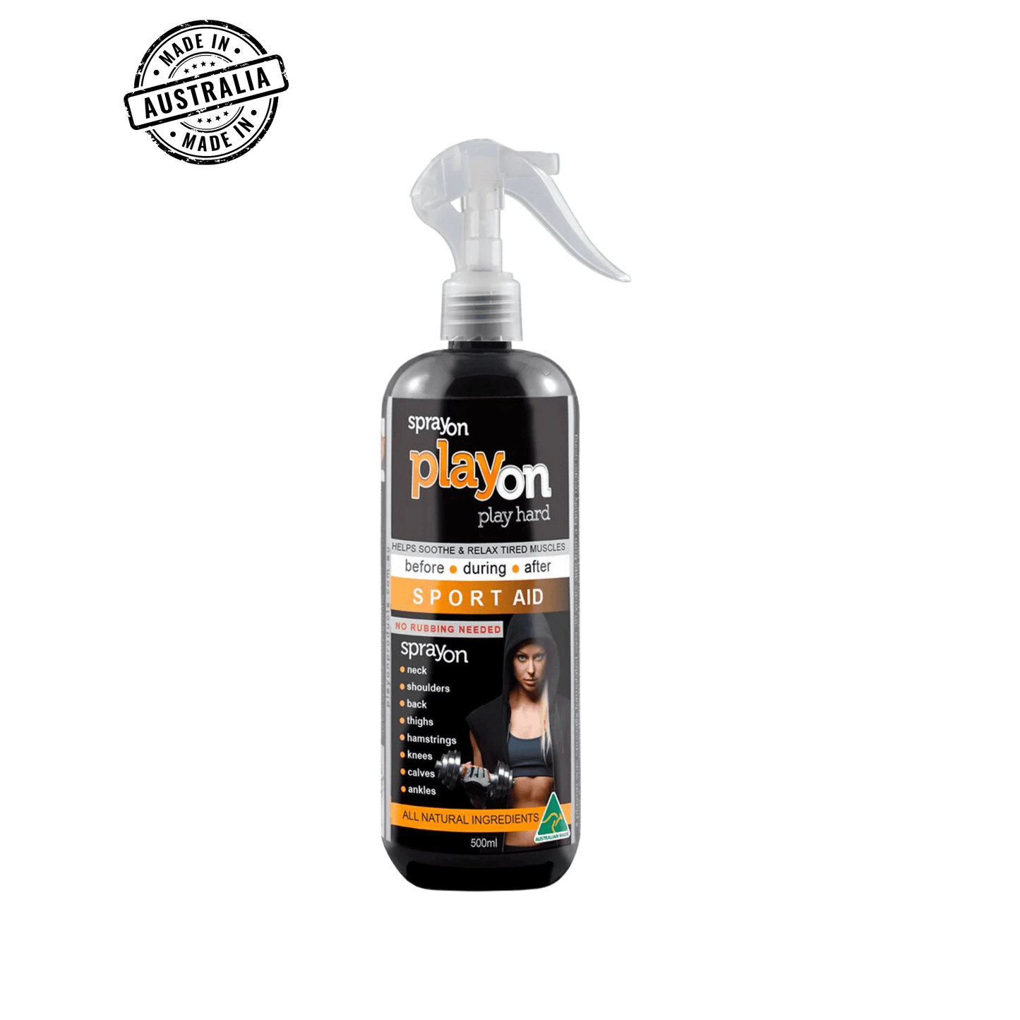 PlayOn Sport Aid Spray 500ml refill bottle for refilling