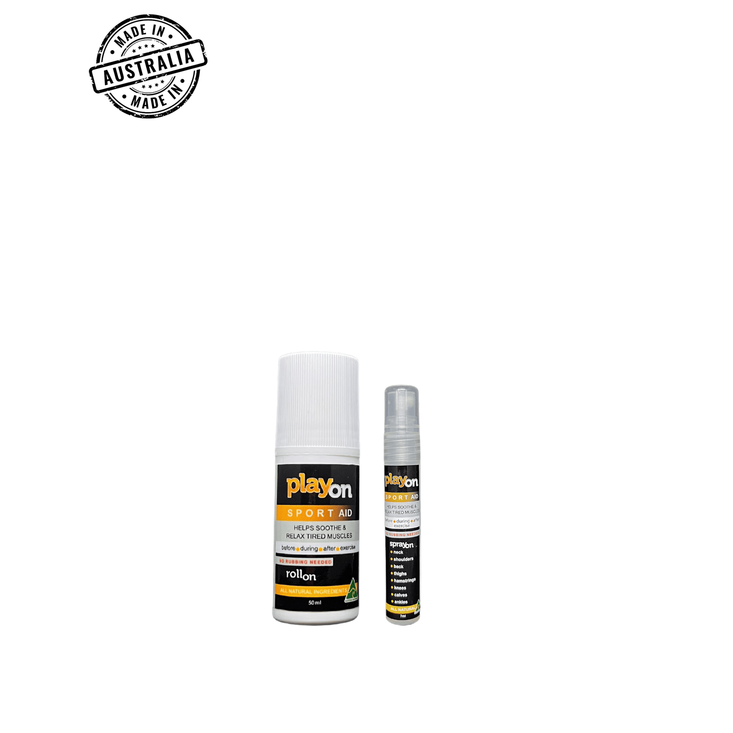 PlayOn Sport Aid On-the-Go Travel Pack with 50ml Roll On & 7ml Mini Spray