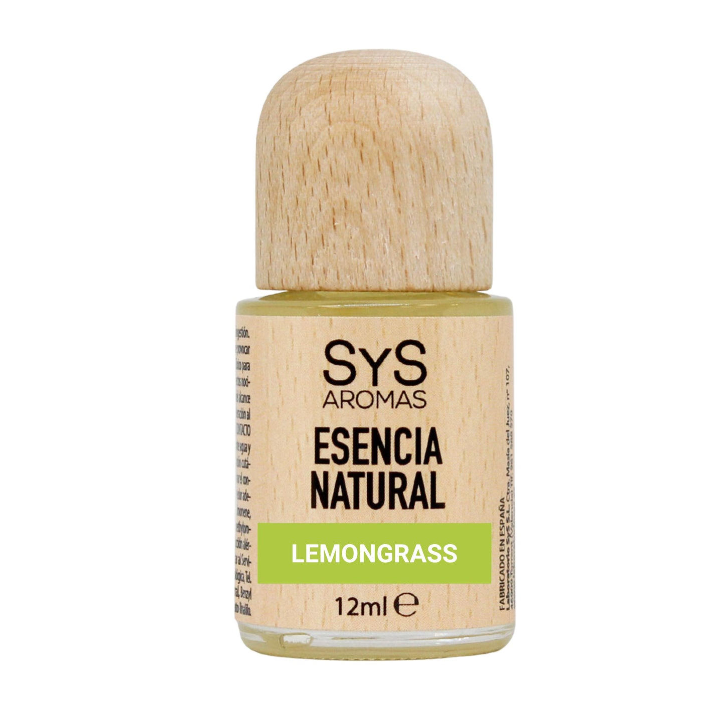 Lemongrass Essence 12ml - SYS Aromas - Front View