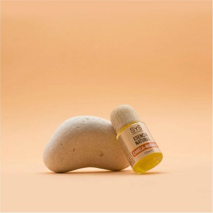 cinnamon orange essence 12ml styled on white sooth zen rock