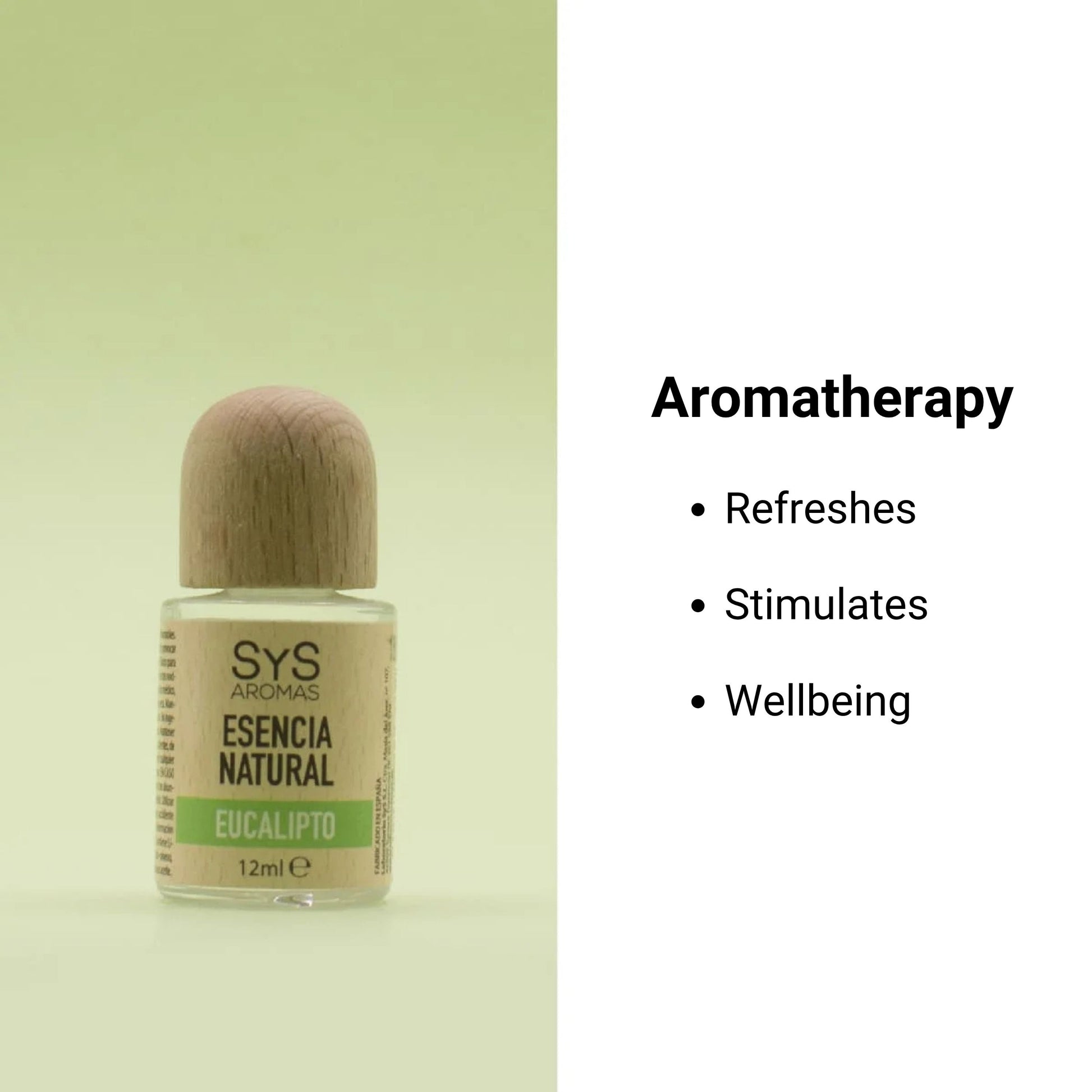 eucalyptus essence 12ml with aromatherapy benefits text