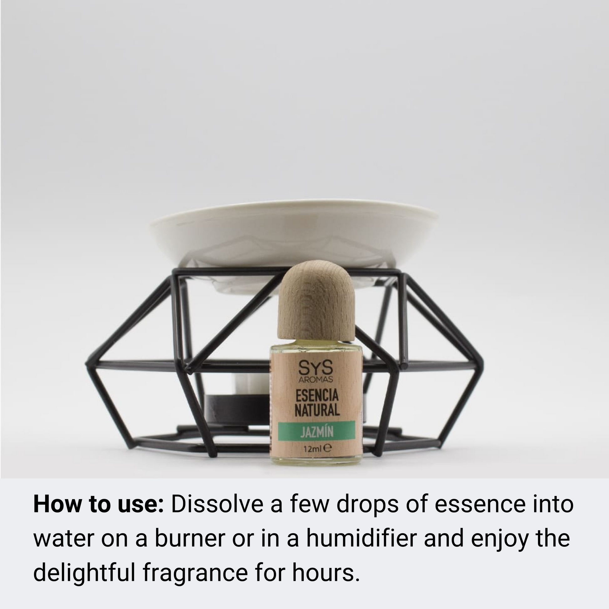 jasmine essence 12ml and essential oil burner 