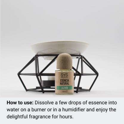 jasmine essence 12ml and essential oil burner 