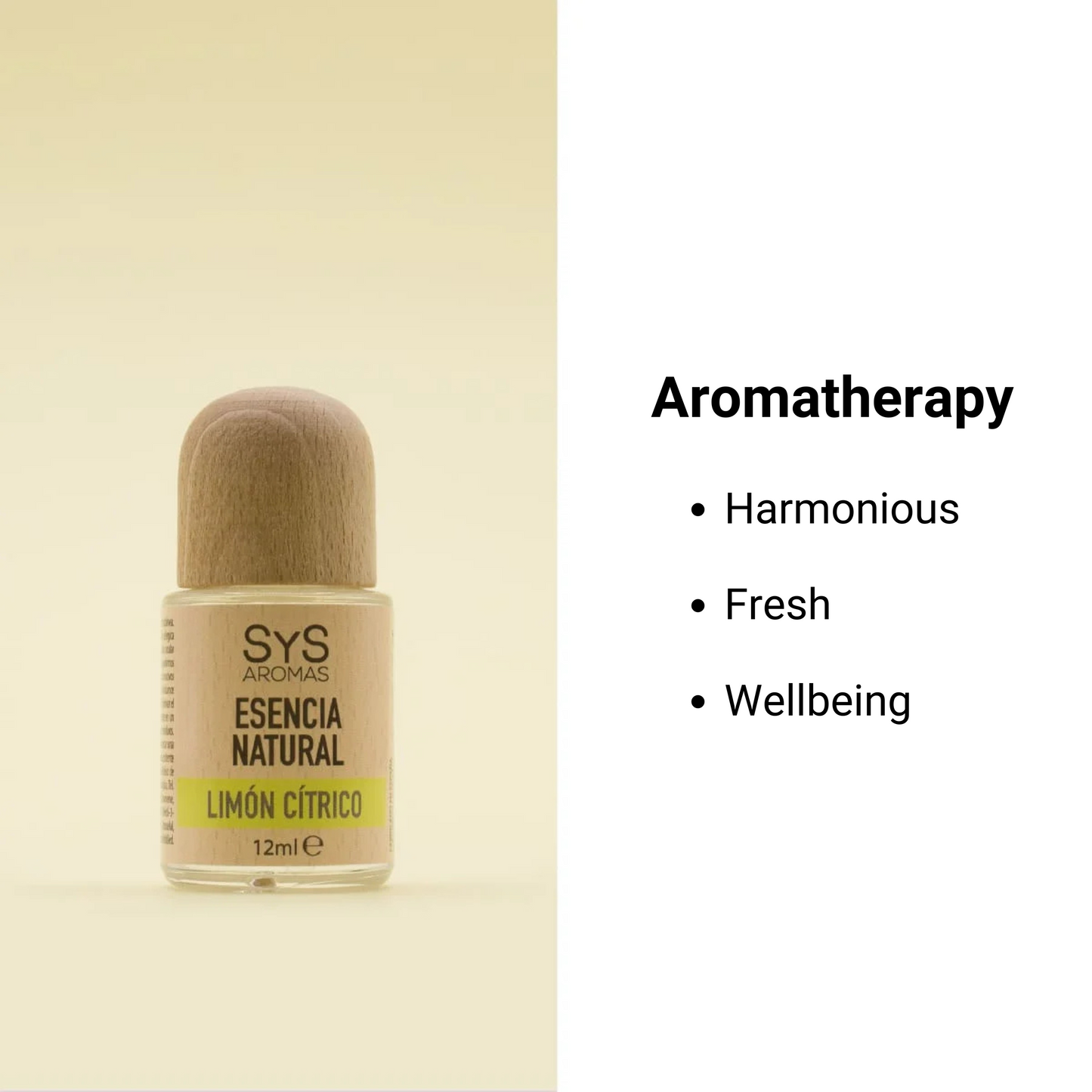 lemon citrus essence with aromatherapy benefits text