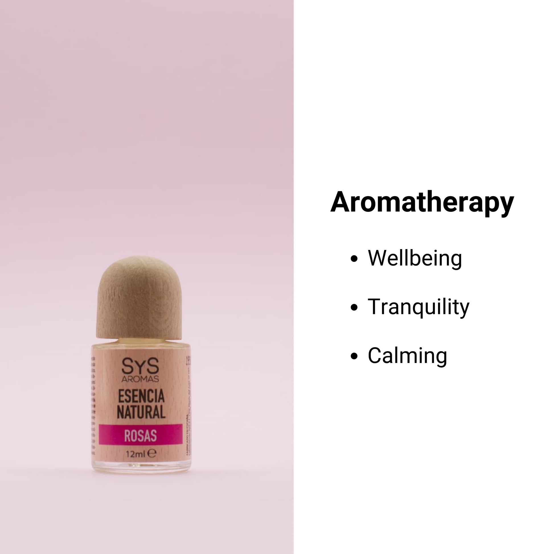 rose essence 12ml with aromatherapy benefits text